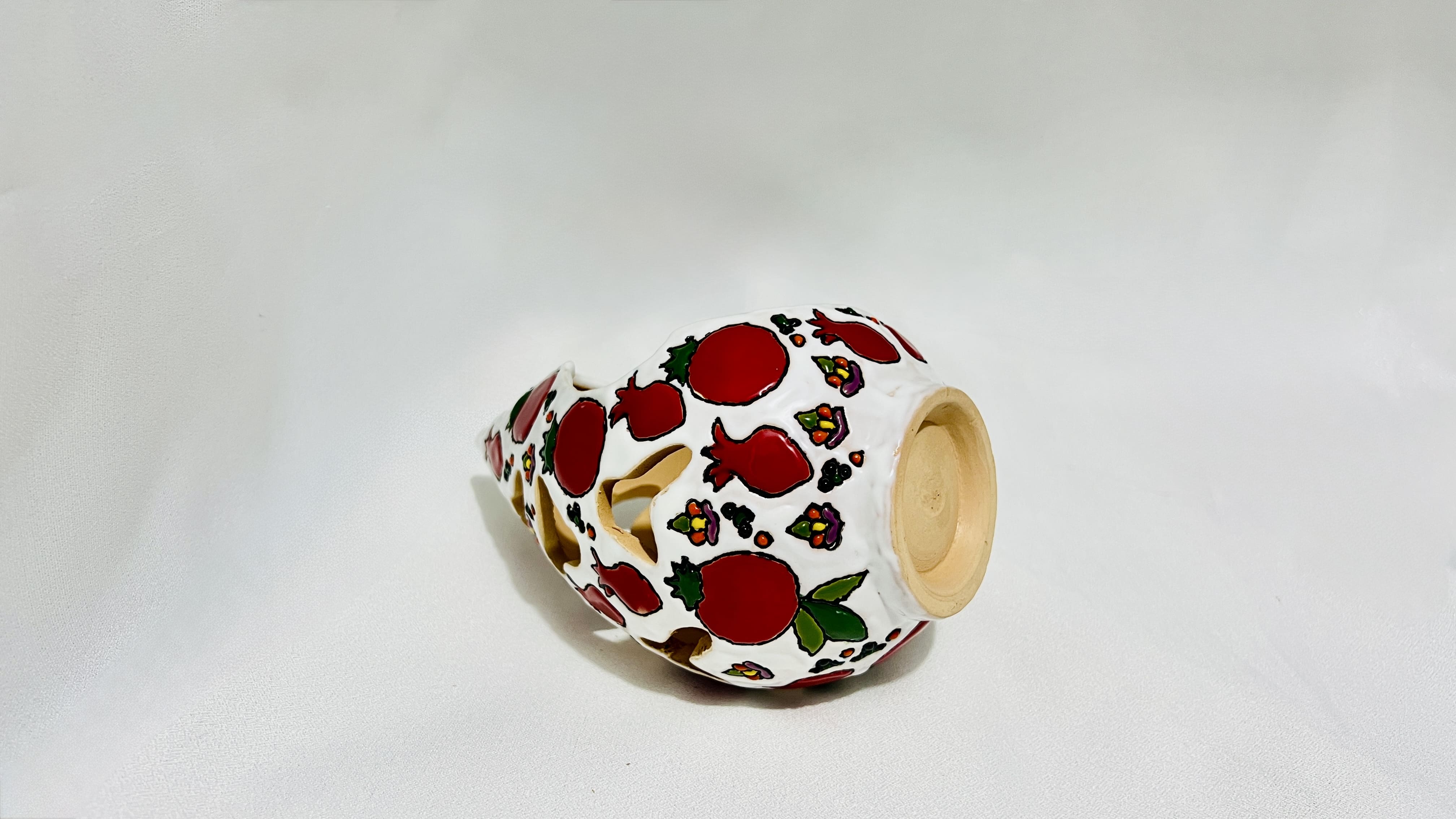 Afghan clay candle holder