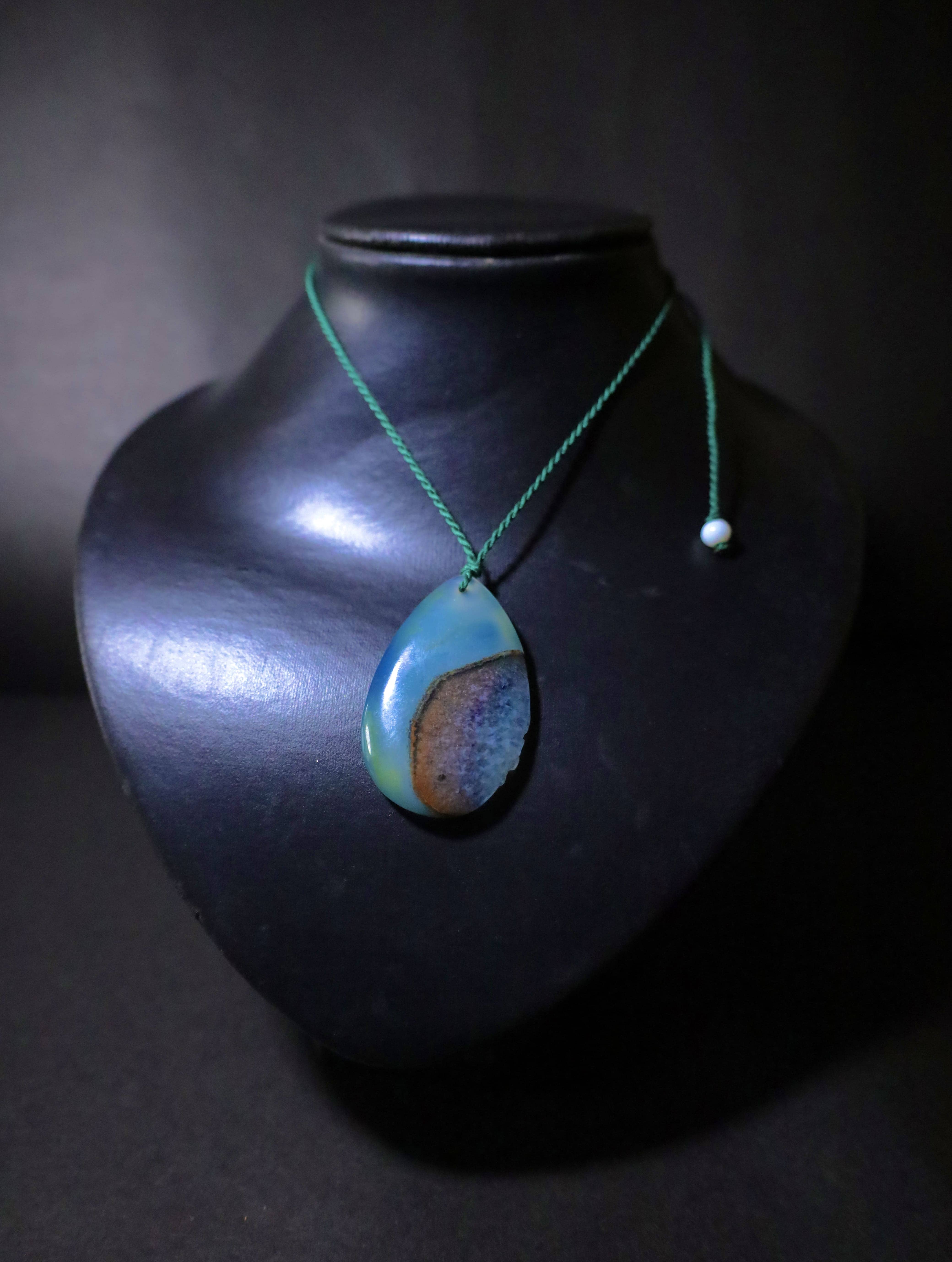 Opal stone necklace