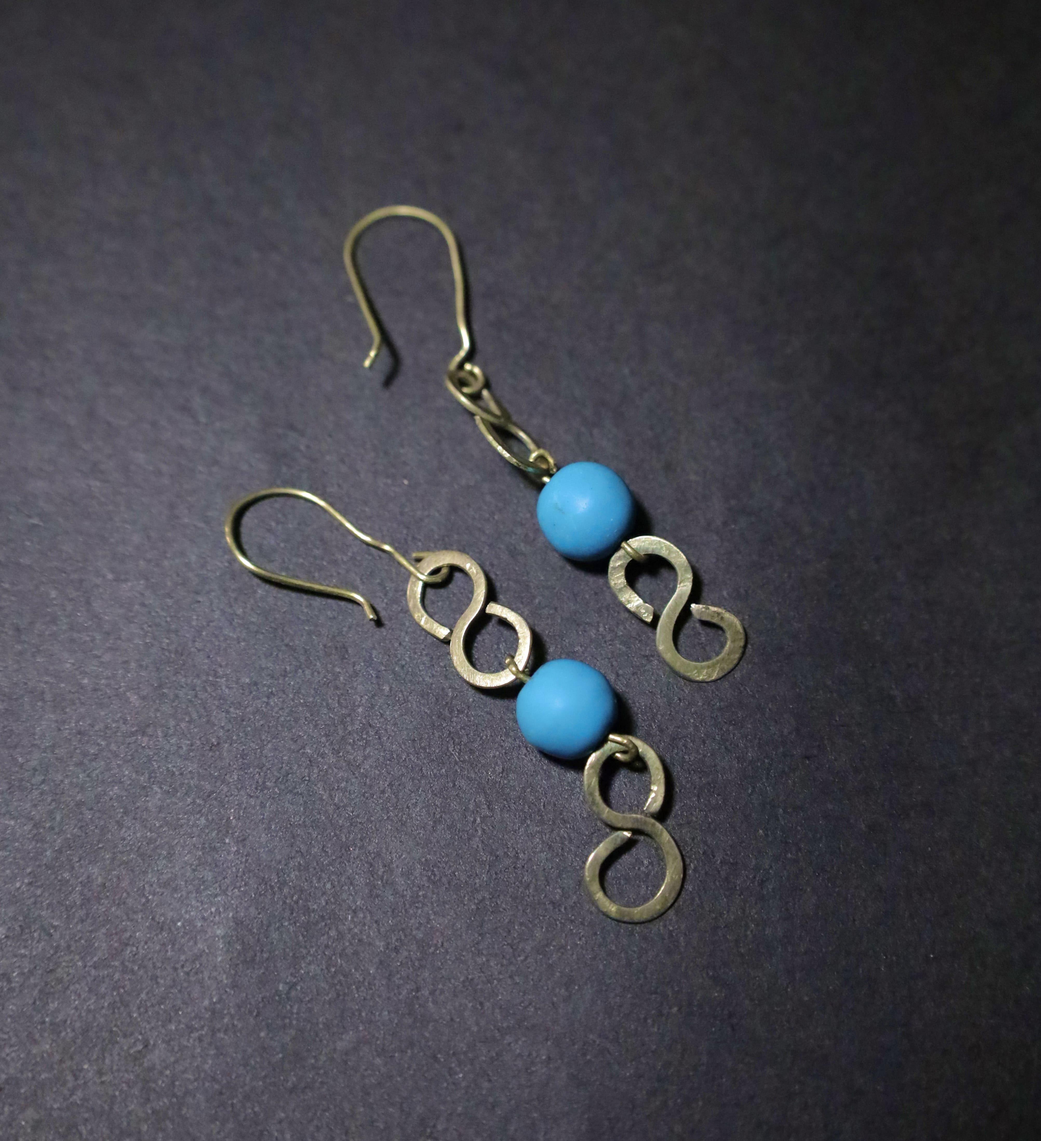 Silver turquoise earrings