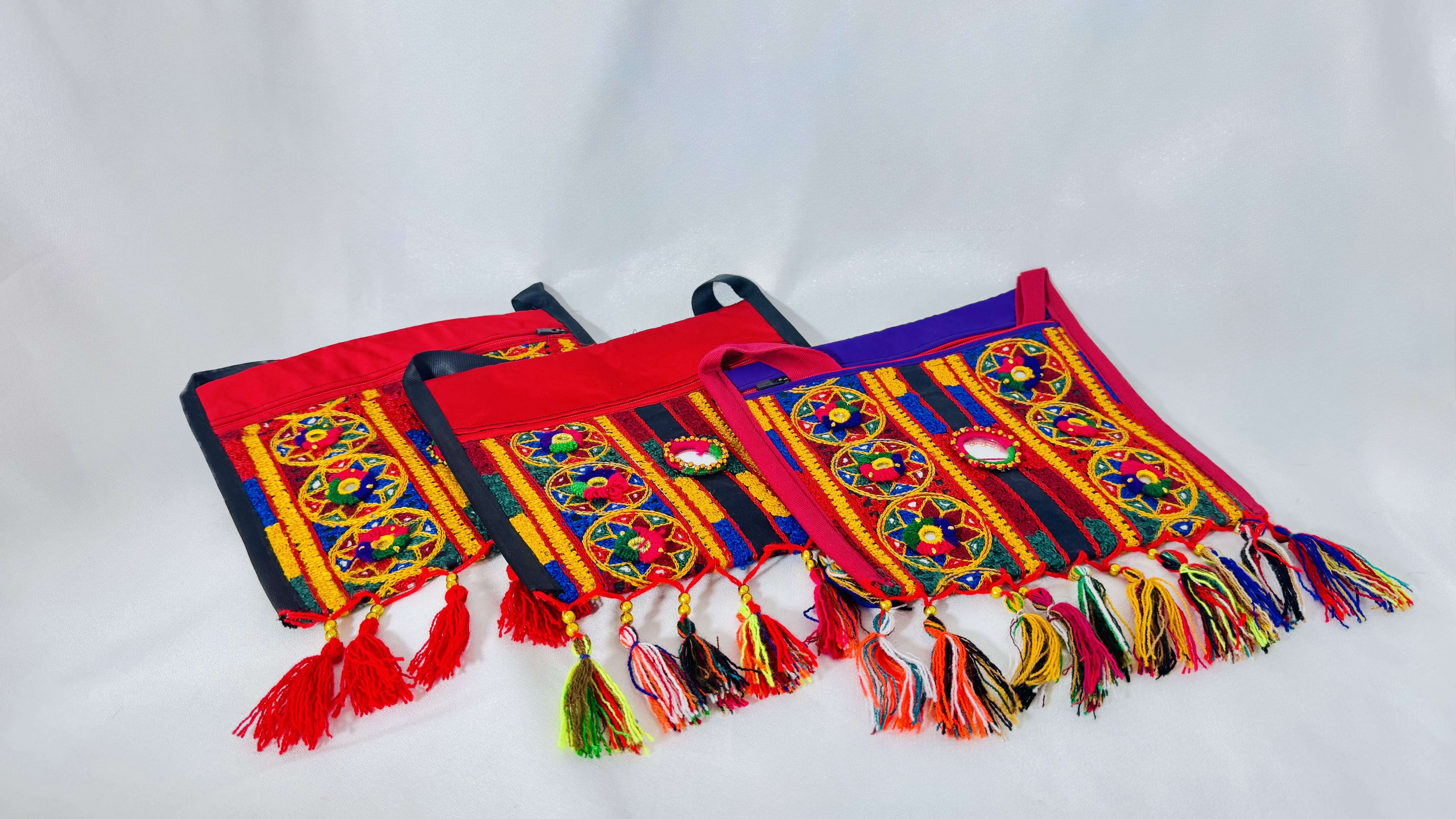 Handmade bag with mirror art