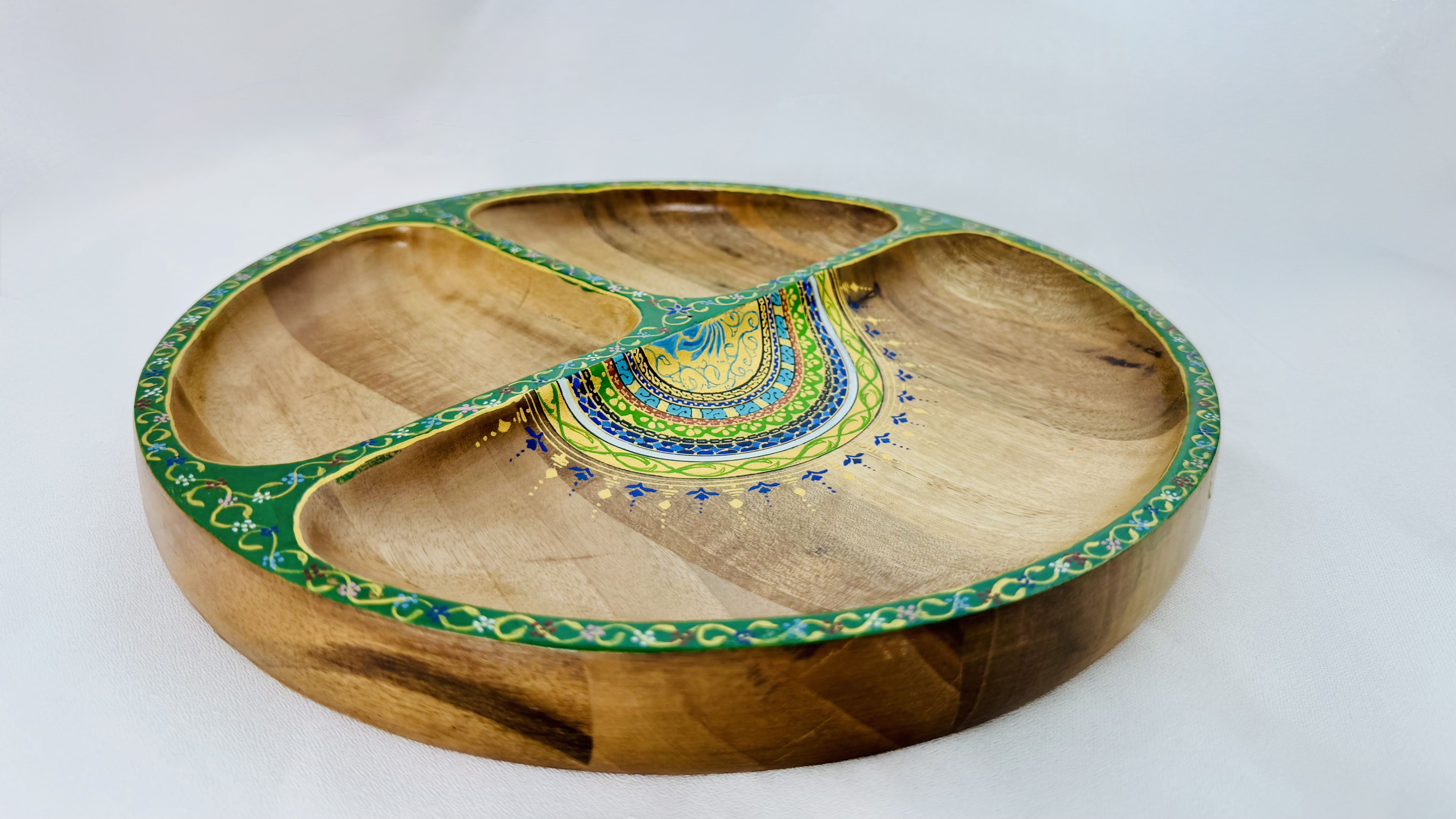 wooden dessert dish